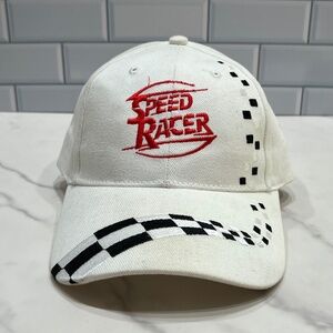Y2K Speed Racer Movie Film Crew Hat Production Cap RARE White Red Black